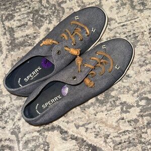 Sperry Charcoal Sneakers with Tan Laces